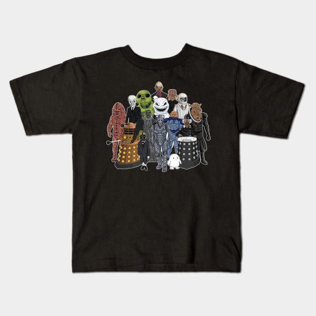 Doctor Who - Monsters Are Real Kids T-Shirt by bovaart